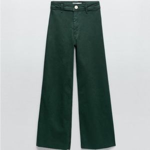 Zara Marine Straight Jean in Green